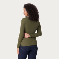 Women's No-Yank Luxe Rib Long Sleeve Crewneck Shirt